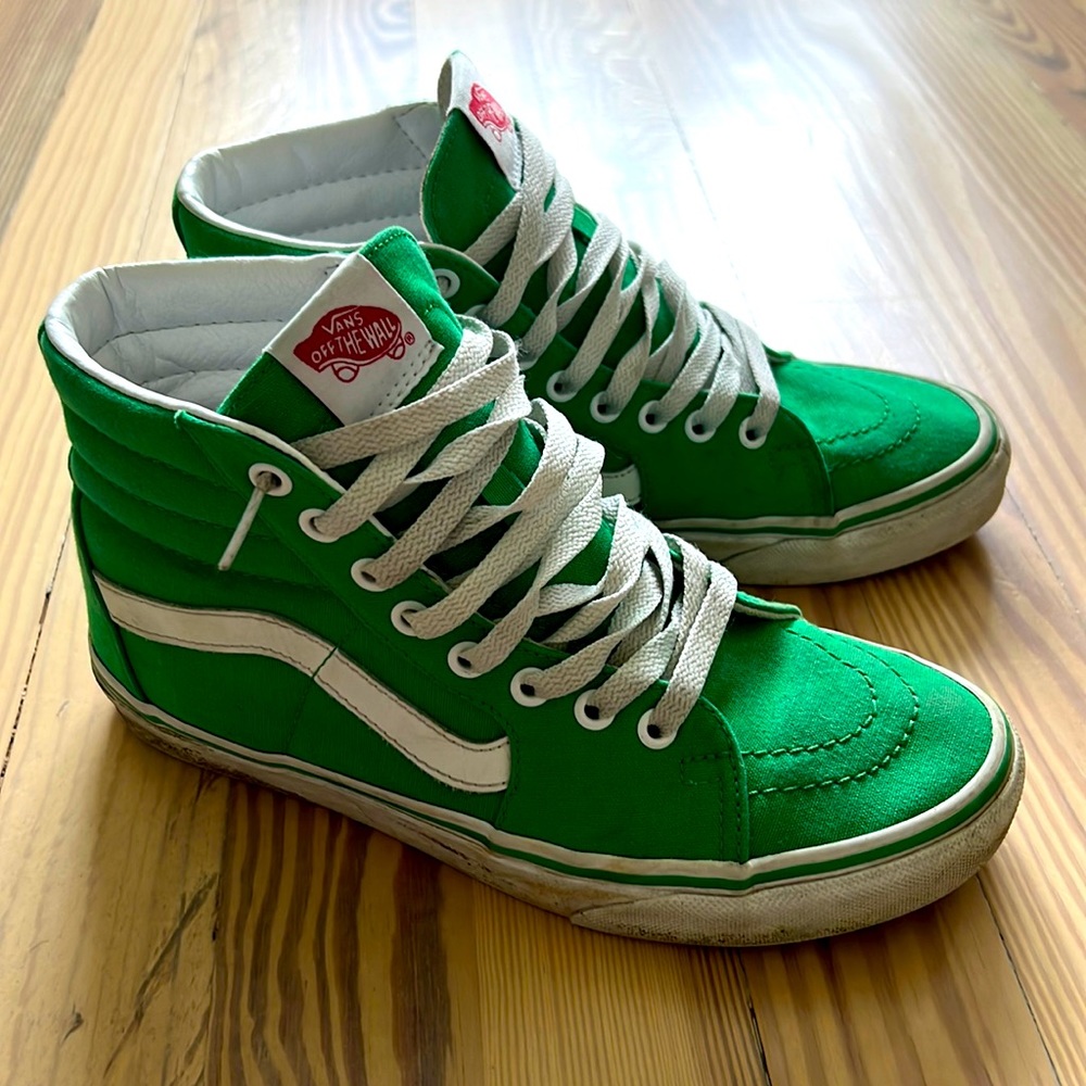 Vans high top sneakers (green)